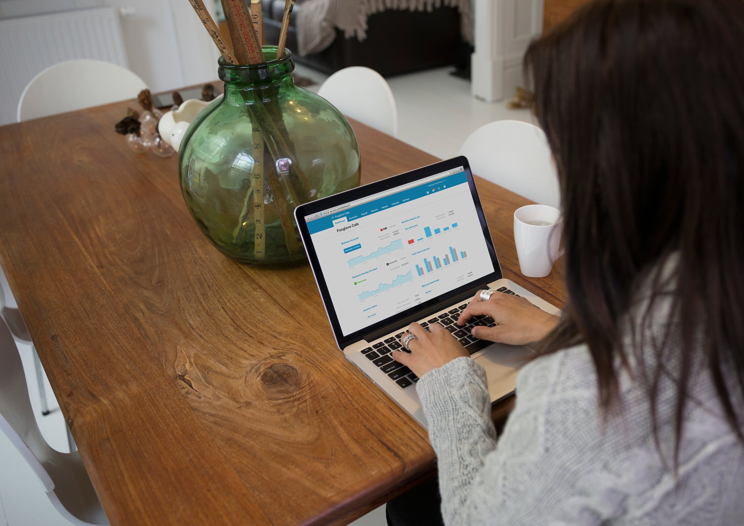 Small business owner working in Xero